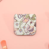 This Square 75*80mm Cosmetic Mirror Is Made Of PU Eco-Friendly Leather, HD Glass Mirror, And Plating Silver Metal Frame. It Provides Eleven Pattern Choices And Is An Excellent Choice For Giving To Friends.